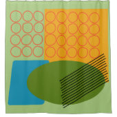 抽象芸術図形 シャワーカーテン (正面)