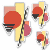 抽象芸術図形 シール (正面)