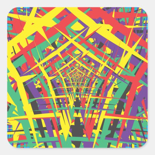 抽象芸術図形 スクエアシール (正面)