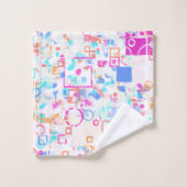 抽象芸術図形 バスタオルセット (ウォッシュタオル)