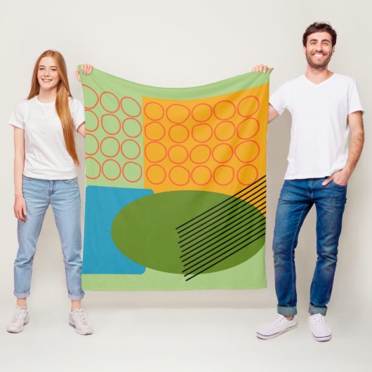 抽象芸術図形 フリースブランケット (インサイチュ)