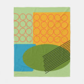 抽象芸術図形 フリースブランケット (正面)