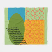 抽象芸術図形 フリースブランケット (正面(横))