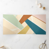 抽象芸術図形 三つ折りクリスマスカード (内部)