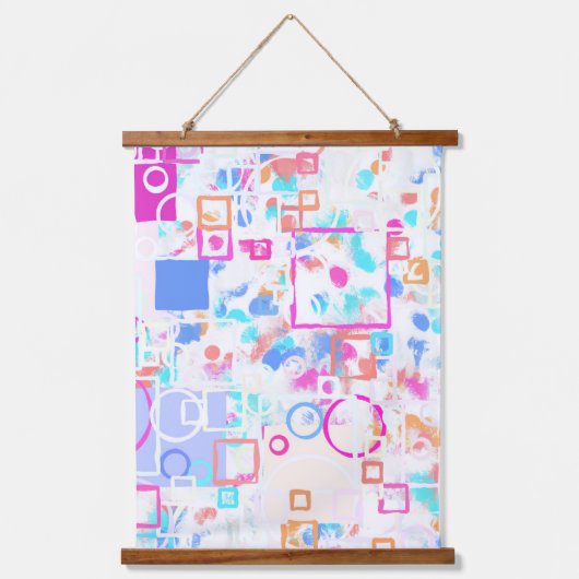 抽象芸術図形 吊り下げ型タペストリー (正面)