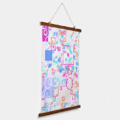 抽象芸術図形 吊り下げ型タペストリー (傾斜あり)