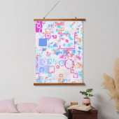 抽象芸術図形 吊り下げ型タペストリー (寝室)