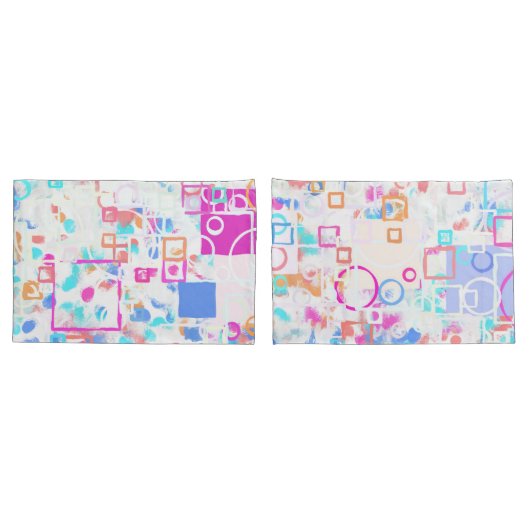 抽象芸術図形 枕カバー (バックセット)