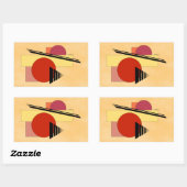 抽象芸術図形 長方形シール (シート)