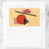 抽象芸術図形 長方形シール (バッグ)