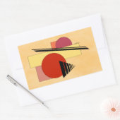 抽象芸術図形 長方形シール (封筒)