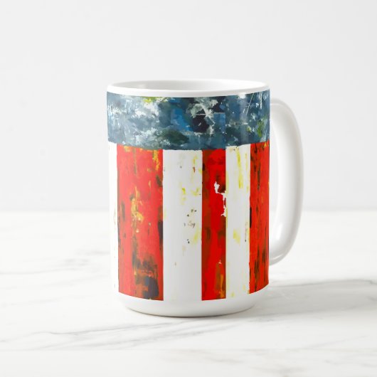 抽象芸術国旗 コーヒーマグカップ (正面右)
