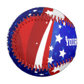 抽象芸術国旗 野球ボール (正面左)