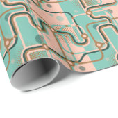 抽象芸術地下鉄マップ、デュアルパターン。 ラッピングペーパー (ロールコーナー)