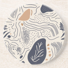 抽象芸術地中海の波砂岩コースター コースター