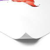 抽象芸術地図ポスター ポスター (角)