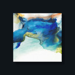 抽象芸術地形 – 青 キャンバスプリント<br><div class="desc">抽象芸術地形II by Sisa Jasper.深いの青、緑、アクセントの色から作られた識別不可能な形状。</div>