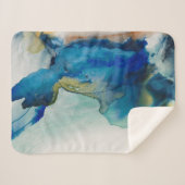 抽象芸術地形 – 青 シェルパブランケット (正面(横))