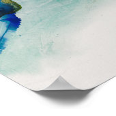 抽象芸術地形 – 青 ポスター (角)