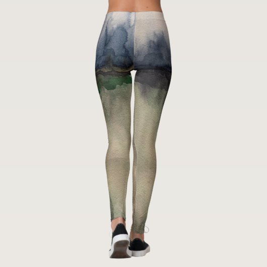 抽象芸術地球レギンス レギンス (裏面)