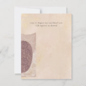 抽象芸術地球金ゴールド結婚の低コスト予算招待状 招待状 (裏面)