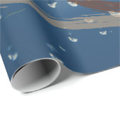 抽象芸術地音ブラシストローク包装紙 ラッピングペーパー (ロールコーナー)