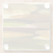 抽象芸術地音（横） ガラスコースター (裏面)