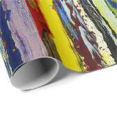 抽象芸術垂直絵を描筋線 ラッピングペーパー (ロールコーナー)