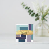 抽象芸術型枠、ソーシャルメディアの名刺 スクエア名刺 (スタンド正面)