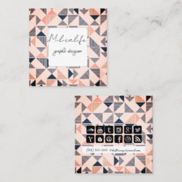 抽象芸術型枠、ソーシャルメディアの名刺 スクエア名刺