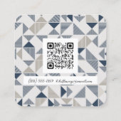 抽象芸術型枠、ソーシャルメディアの名刺 スクエア名刺 (裏面)