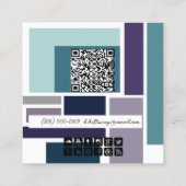 抽象芸術型枠、ソーシャルメディアの名刺 スクエア名刺 (裏面)