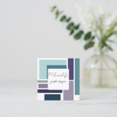 抽象芸術型枠、ソーシャルメディアの名刺 スクエア名刺 (スタンド正面)