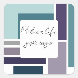 抽象芸術型枠、ソーシャルメディア スクエアシール