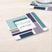 抽象芸術型枠、ソーシャルメディア スクエアペーパーコースター (アングル)