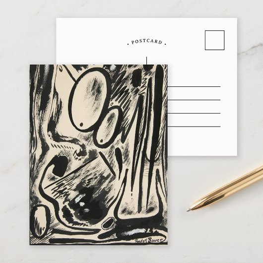 抽象芸術型枠 |ルドルフ・バウアー ポストカード