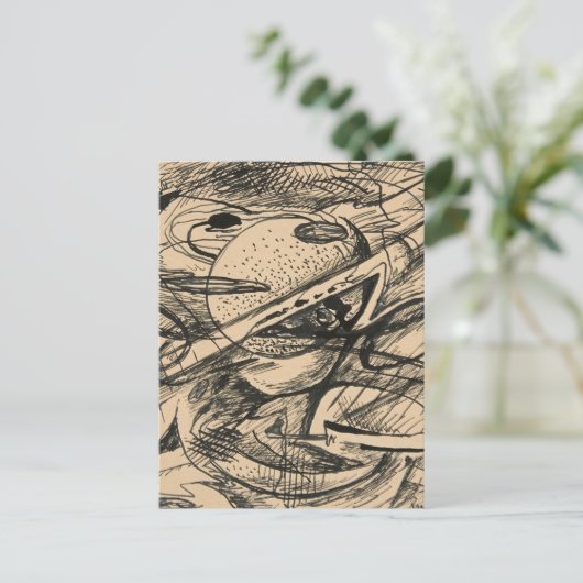 抽象芸術型枠 |ルドルフ・バウアー ポストカード (スタンド正面)