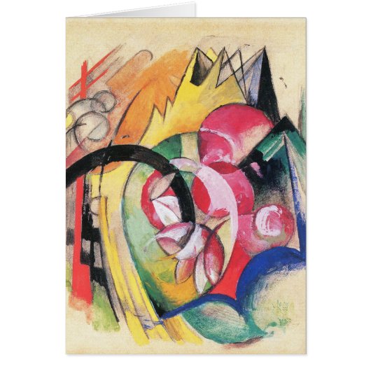 抽象芸術型枠(別名カラーフラワーズ)by Franz Marc (正面)