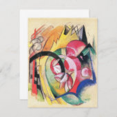 抽象芸術型枠(別名カラーフラワーズ)by Franz Marc (正面/裏面)