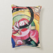 抽象芸術型枠(別名カラーフラワーズ)by Franz Marc アクセントクッション (裏面(縦))
