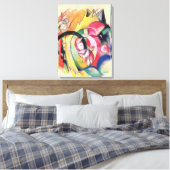 抽象芸術型枠(別名カラーフラワーズ)by Franz Marc キャンバスプリント (インサイチュ (寝室))