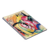 抽象芸術型枠(別名カラーフラワーズ)by Franz Marc ノートブック (右側)