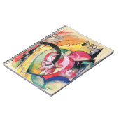 抽象芸術型枠(別名カラーフラワーズ)by Franz Marc ノートブック (左側)