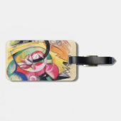 抽象芸術型枠(別名カラーフラワーズ)by Franz Marc ラゲッジタグ (裏面横)