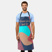 抽象芸術塊 エプロン (着用した状態)