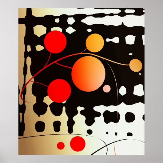 抽象芸術壁 ポスター (正面)