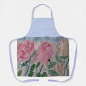 抽象芸術夏バラ エプロン (正面)