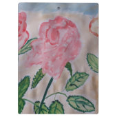 抽象芸術夏バラ クリップボード (裏面)