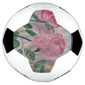 抽象芸術夏バラ サッカーボール (回転)