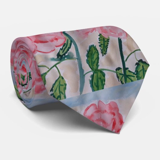 抽象芸術夏バラ ネクタイ (ロール)